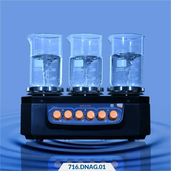 3 Station Magnetic Stirrer With Hotplate